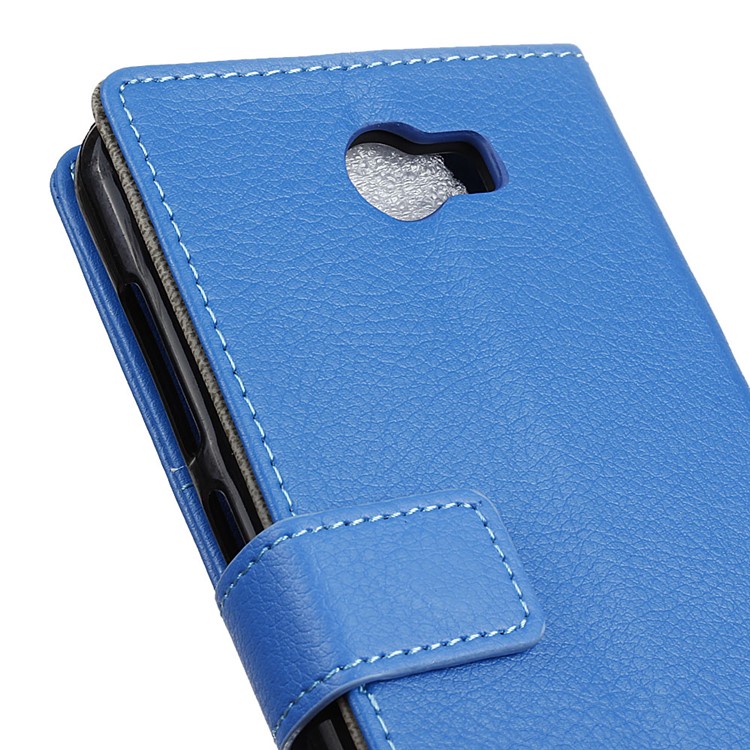 Litchi Skin Phone Leather Wallet Case for Huawei Y5II / Y5II - Blue-7