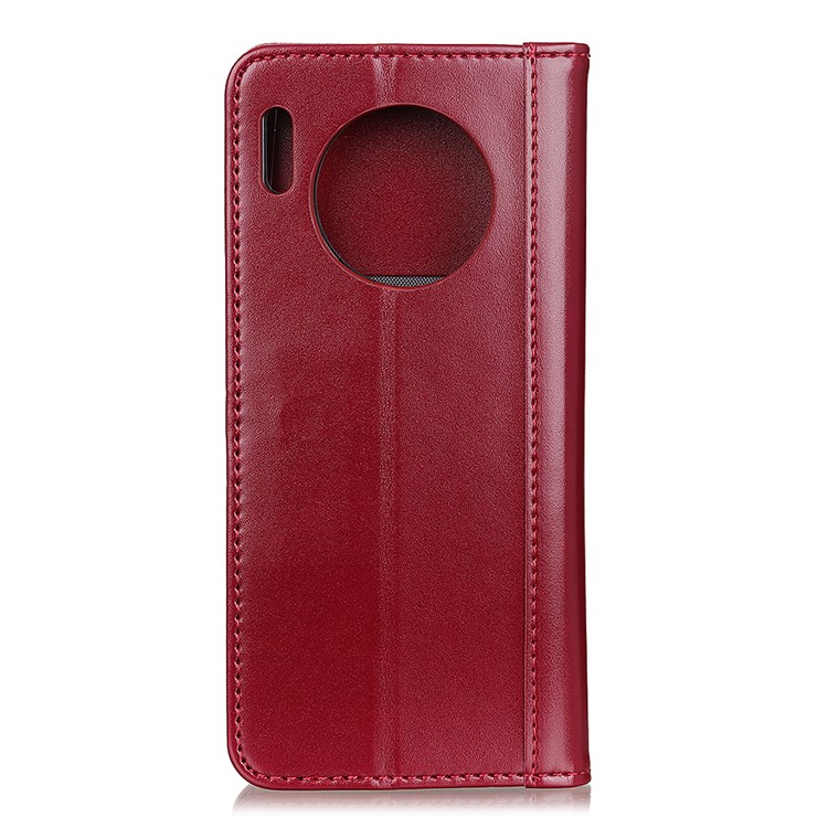 Auto-absorbed Split Leather Wallet Case for Huawei Mate 30 Pro - Red-7