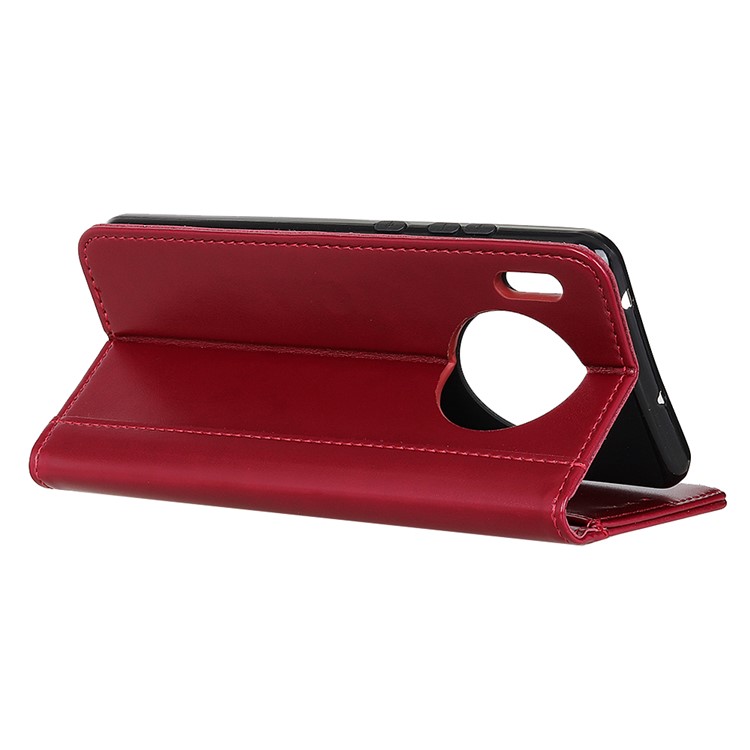 Auto-absorbed Split Leather Wallet Case for Huawei Mate 30 Pro - Red-8