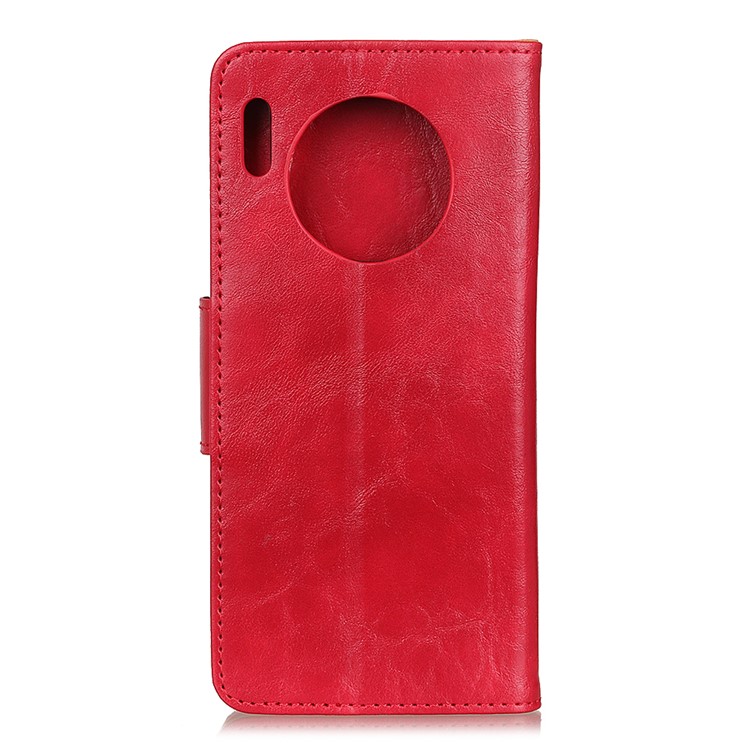 Crazy Horse Leather Wallet Case with Stand Phone Shell for Huawei Mate 30 Pro - Red-3