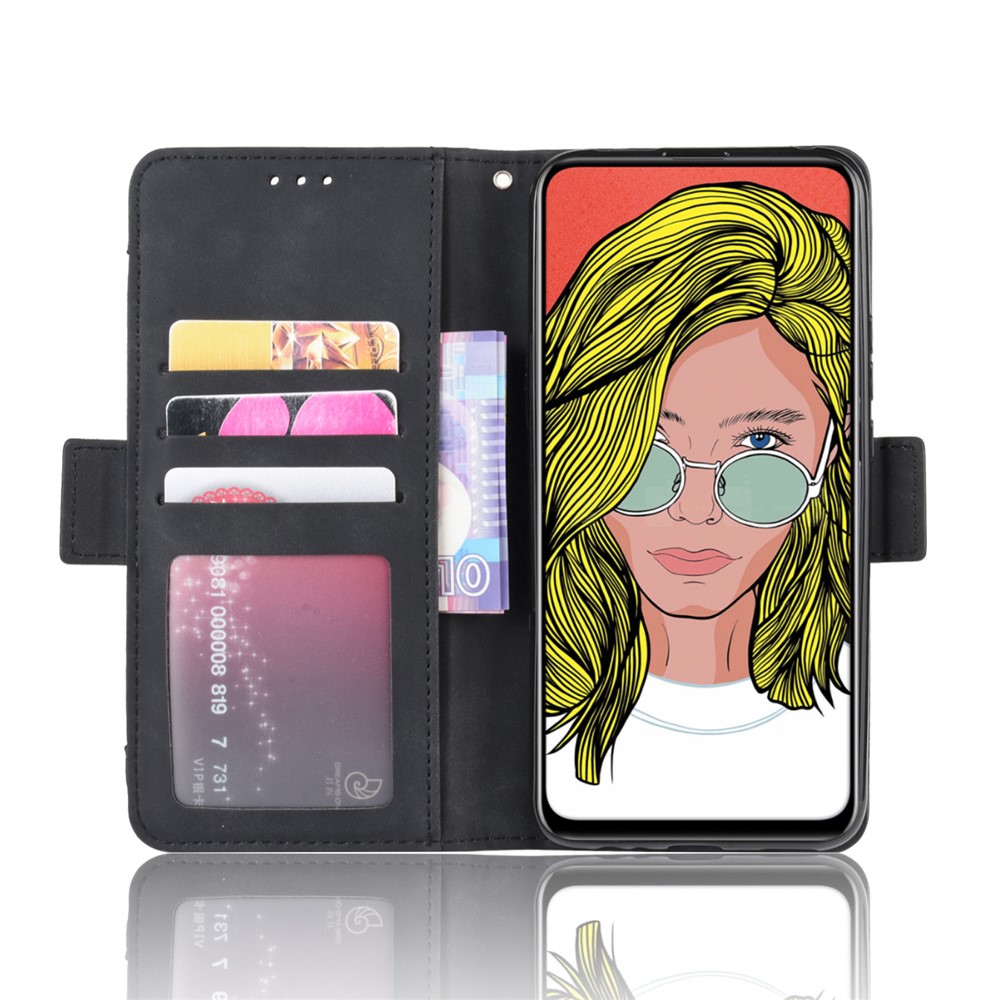 Multiple Card Slots PU Leather Cell Casing Cover for Huawei P Smart Z / Y9 Prime 2019 - Black-4