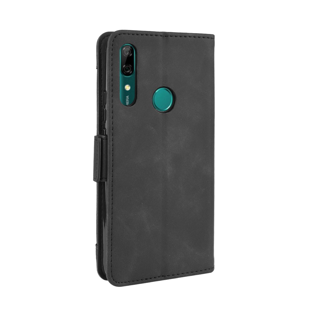 Múltiples Tragamonedas de Tarjetas PU Cubierta de Carcasa de Cuero Para Huawei Honor 9x (Global)/ P Smart Z / Y9 Prime 2019 / Disfruta 10 Más - Negro