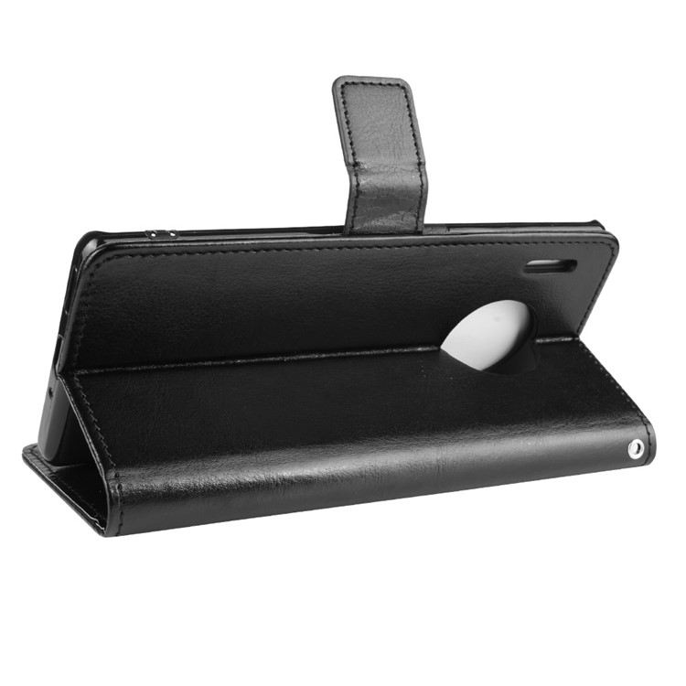 Etui Portefeuille En Cuir Crazy Horse Pour Huawei Mate 30 Pro - Noir-5