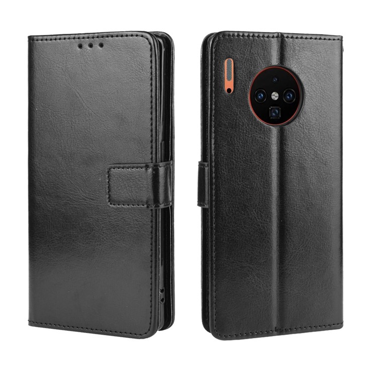 Etui Portefeuille En Cuir Crazy Horse Pour Huawei Mate 30 Pro - Noir-7