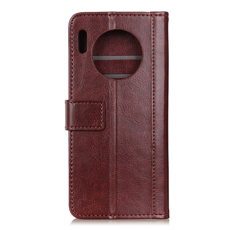 Crazy Horse Texture PU Leather Stand Wallet Phone Case for Huawei Mate 30 Pro - Brown-2