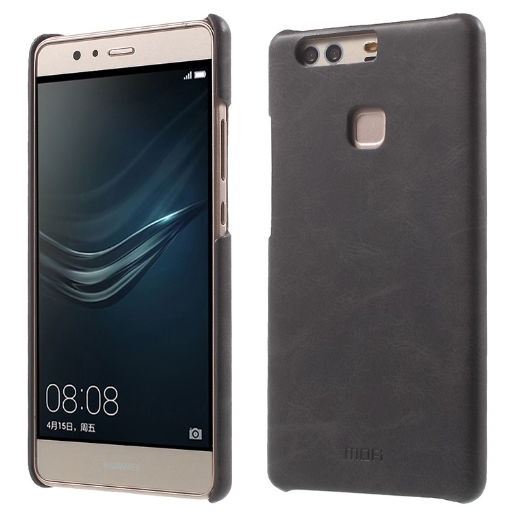 MOFI Leather Coated Hard PC Back Case for Huawei P9 Plus - Black-1
