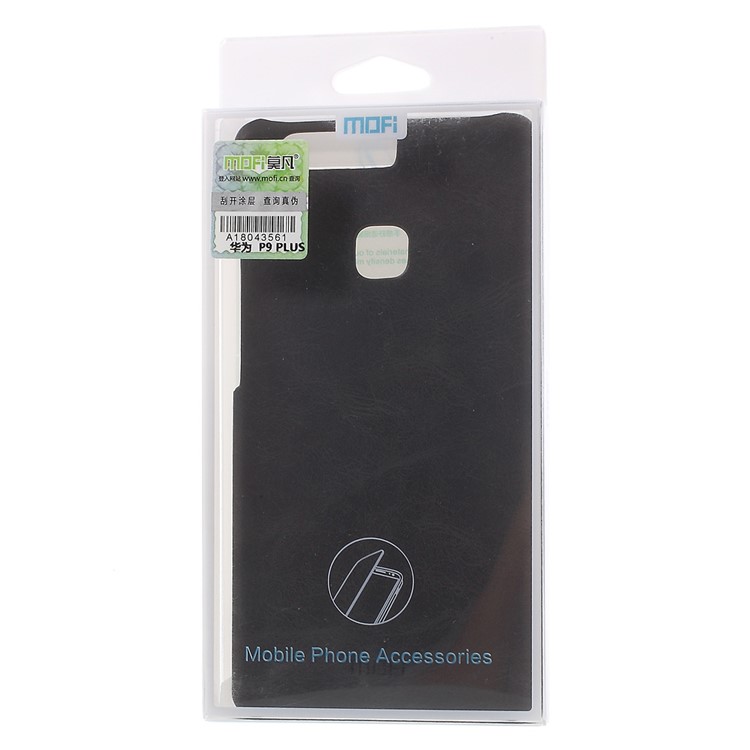 MOFI Leather Coated Hard PC Back Case for Huawei P9 Plus - Black-8