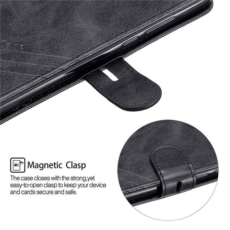 Wallet Leather Phone Stand Shell Casing for Huawei P20 - Black-7
