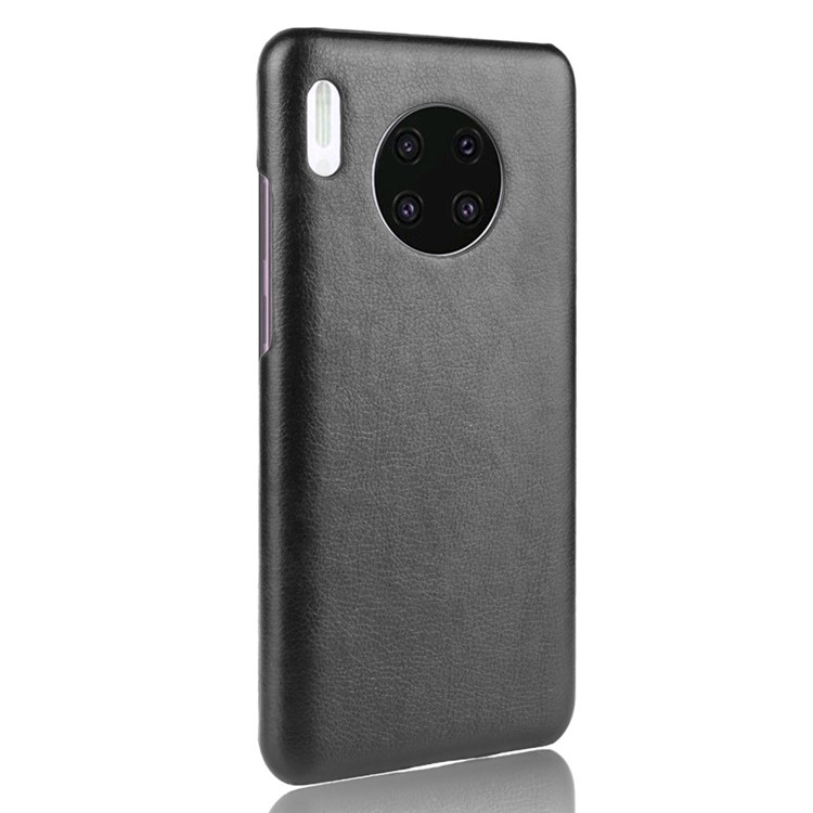 Textura Lichia Couro Pu + Tampa Do Telefone Pc Para Huawei Mate 30 - Preto-3