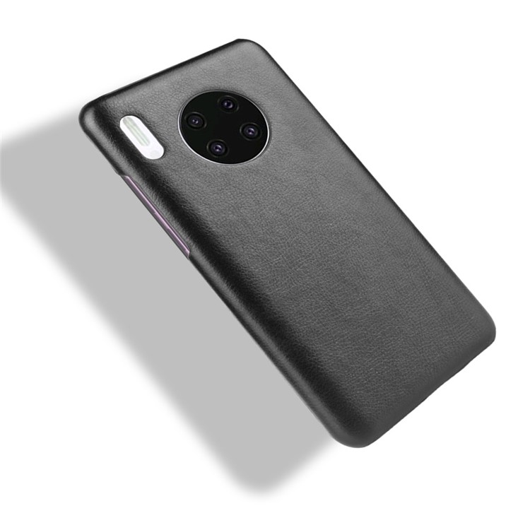 Textura Lichia Couro Pu + Tampa Do Telefone Pc Para Huawei Mate 30 - Preto-4