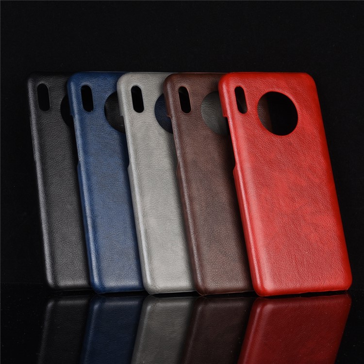 Textura Lichia Couro Pu + Tampa Do Telefone Pc Para Huawei Mate 30 - Preto-7