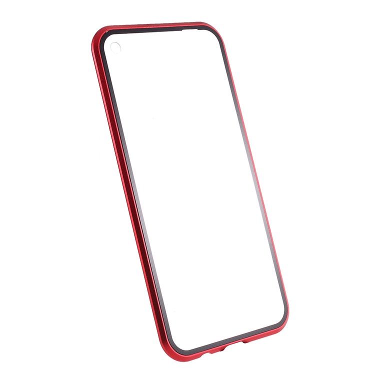 Detachable Magnetic Metal Frame + Glass Full Protective Back Cover Phone Casing for Huawei Mate 30 Lite / nova 5i Pro - Red-3