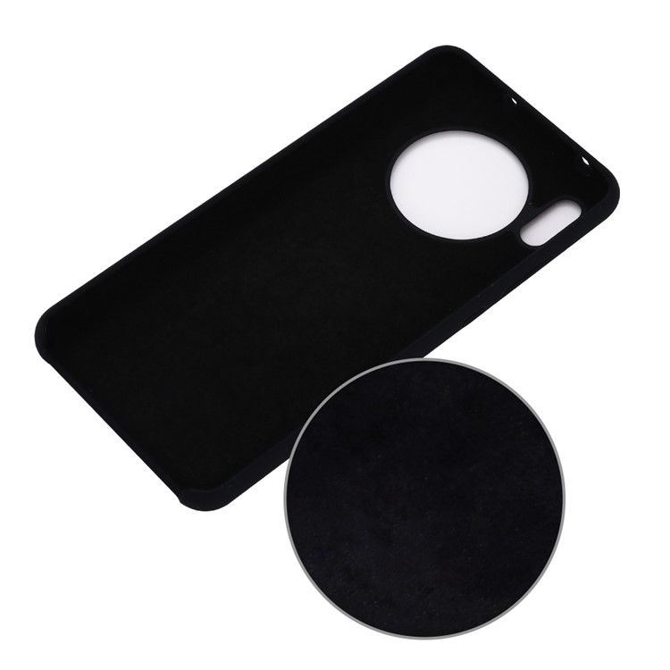 Liquid Silicone Mobile Phone Shell Case for Huawei Mate 30 - Black-2