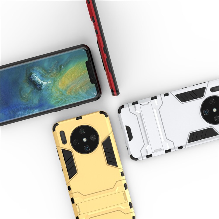 Kunststoff + TPU Hybrid Shell Case Mit Ständer Für Huawei Mate 30 - Schwarz-10