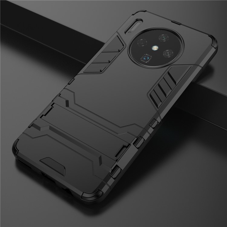 Plastic + TPU Hybrid Shell Case with Kickstand for Huawei Mate 30 - Black-9