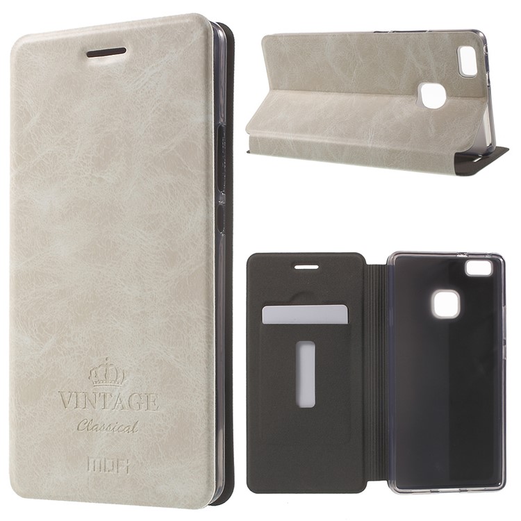 MOFI Leather Stand Phone Case for Huawei G9 Lite/P9 Lite - White-1