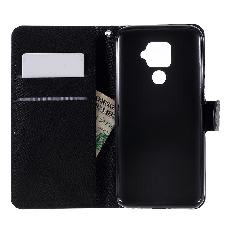 Pattern Printing PU Leather Wallet Case with Stand Shell for Huawei Mate 30 Lite / nova 5i Pro - Don't Touch My Phone-9