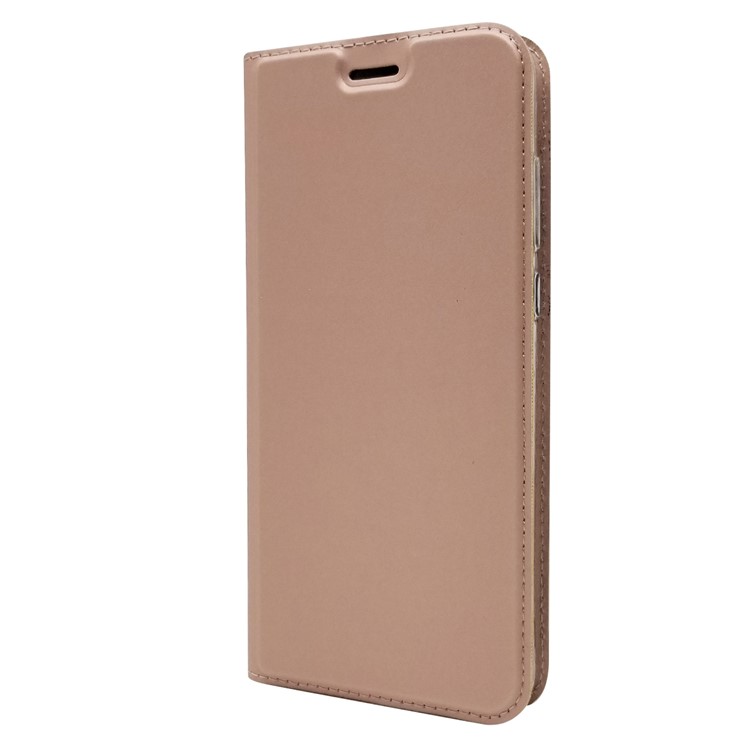 Magnetic Adsorption Leather Card Holder Phone Case Shell for Huawei P20 Pro - Rose Gold-2