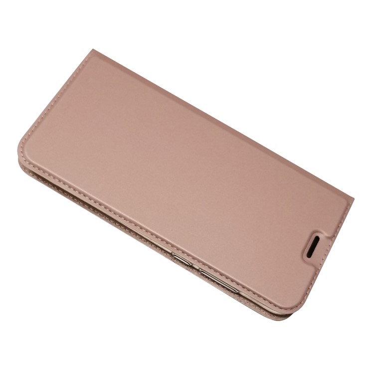 Magnetic Adsorption Leather Card Holder Phone Case Shell for Huawei P20 Pro - Rose Gold-4