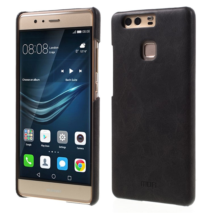 MOFI PU Leather Coated Hard PC Case for Huawei P9 - Black-1
