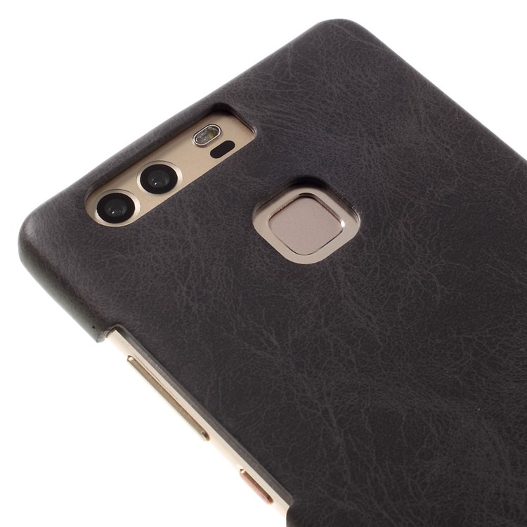 MOFI PU Leather Coated Hard PC Case for Huawei P9 - Black-3