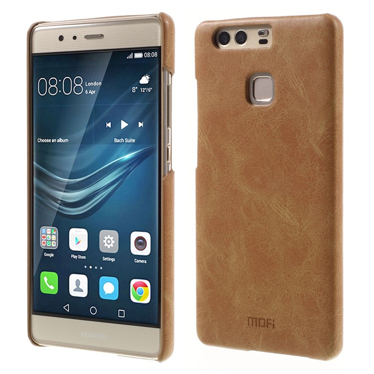 MOFI Leather Coated Hard Phone Cover for Huawei P9 - Brown-1