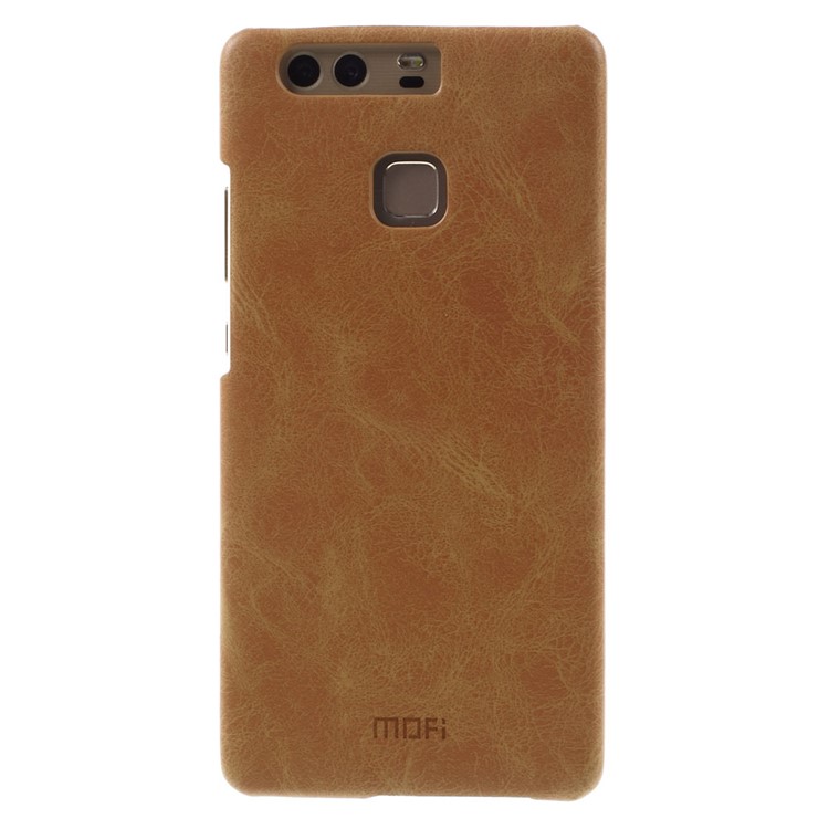 MOFI Leather Coated Hard Phone Cover for Huawei P9 - Brown-2