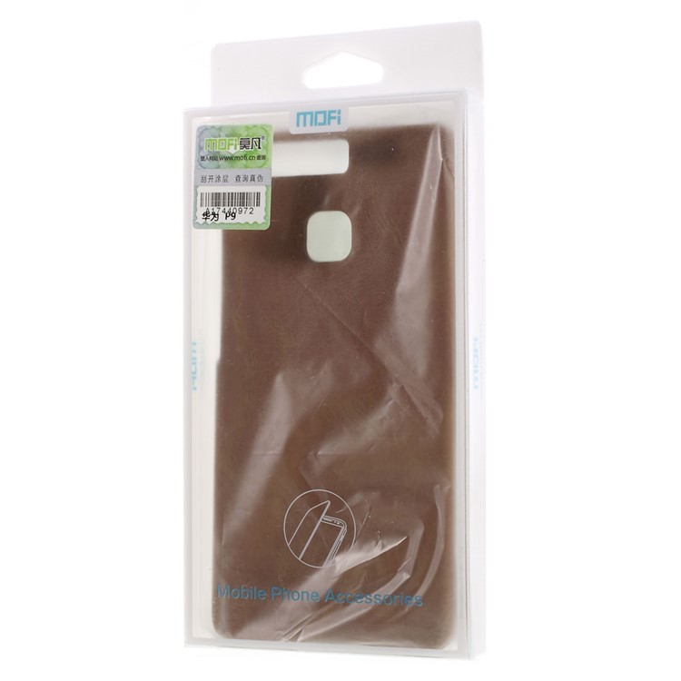 MOFI Leather Coated Hard Phone Cover for Huawei P9 - Brown-6
