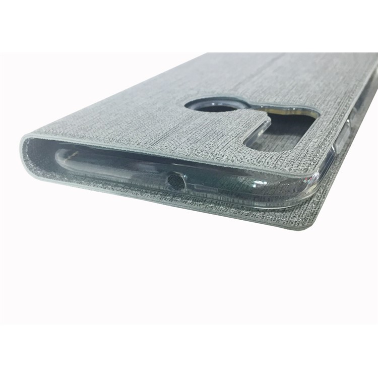 VILI DMX Cross Texture Leather Stand Case with Card Slot for Huawei P20 lite (2019) / nova 5i - Grey-10