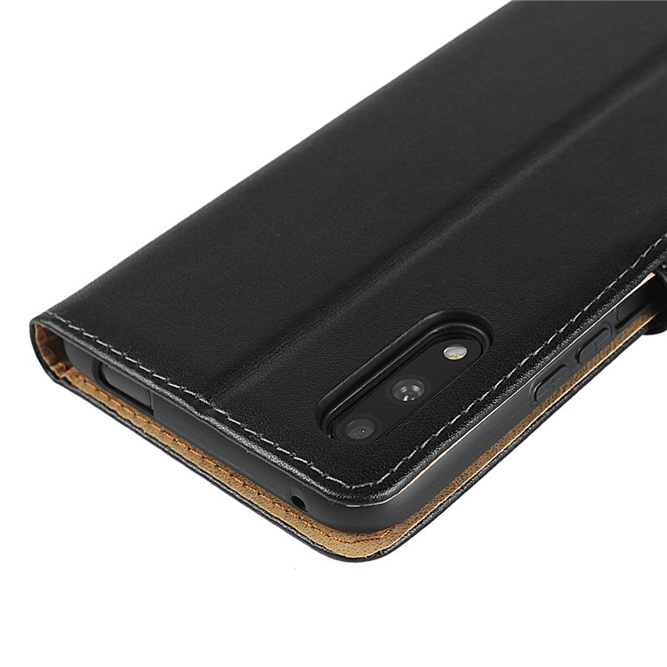 Genuine Leather Wallet Stand Phone Casing for Huawei Honor 9X - Black-11