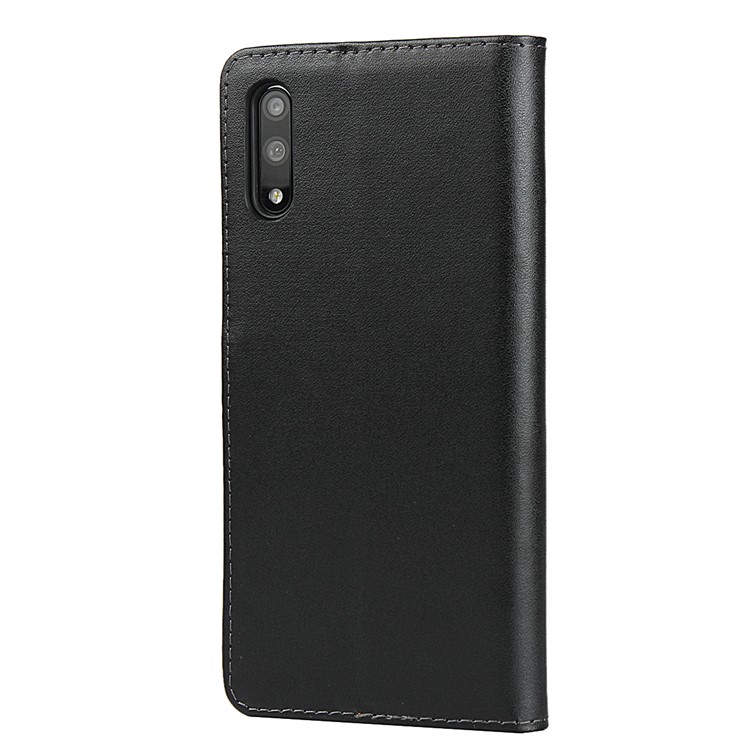 Genuine Leather Wallet Stand Phone Casing for Huawei Honor 9X - Black-4