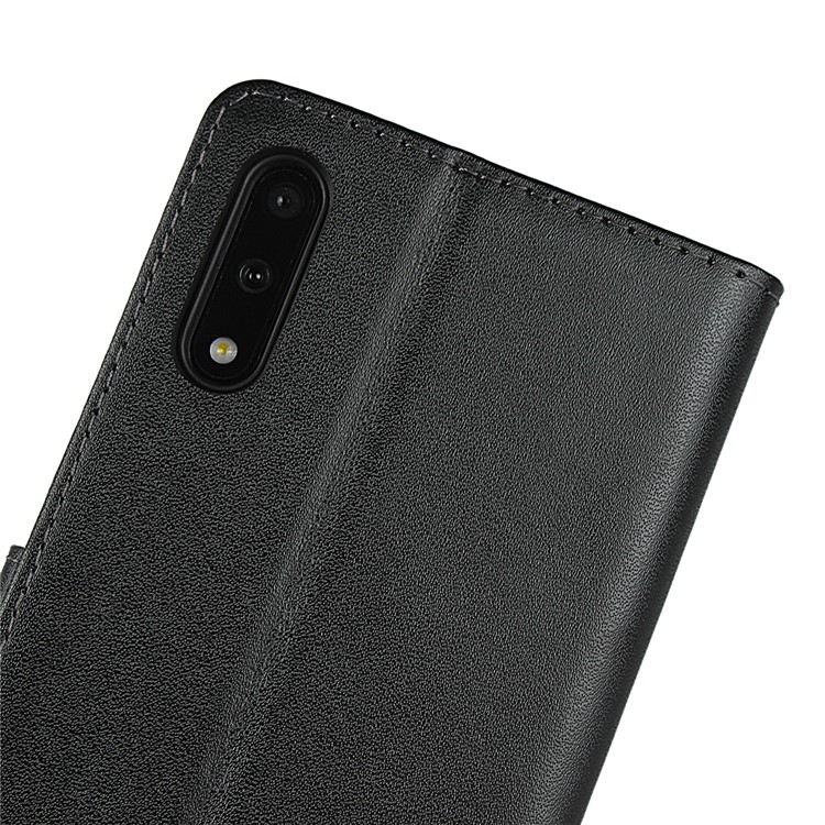 Genuine Leather Wallet Stand Phone Casing for Huawei Honor 9X - Black-9