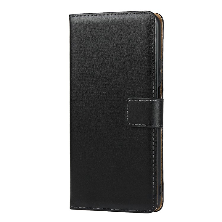 Genuine Leather Wallet Stand Phone Shell Cover for Huawei Honor 9X Pro - Black-3