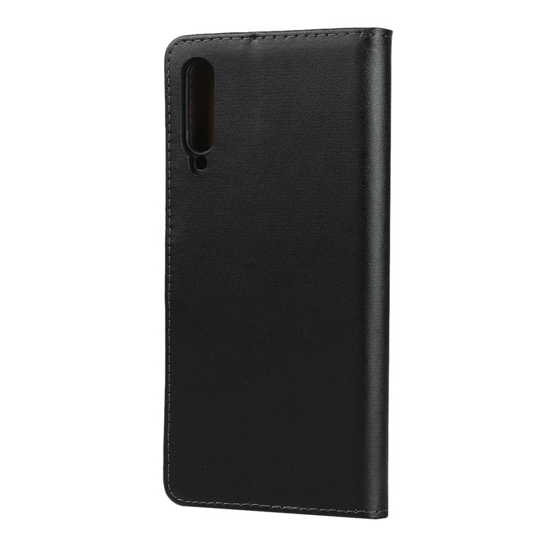 Genuine Leather Wallet Stand Phone Shell Cover for Huawei Honor 9X Pro - Black-4