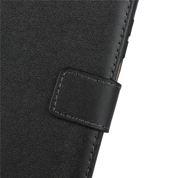 Genuine Leather Wallet Stand Phone Shell Cover for Huawei Honor 9X Pro - Black-7