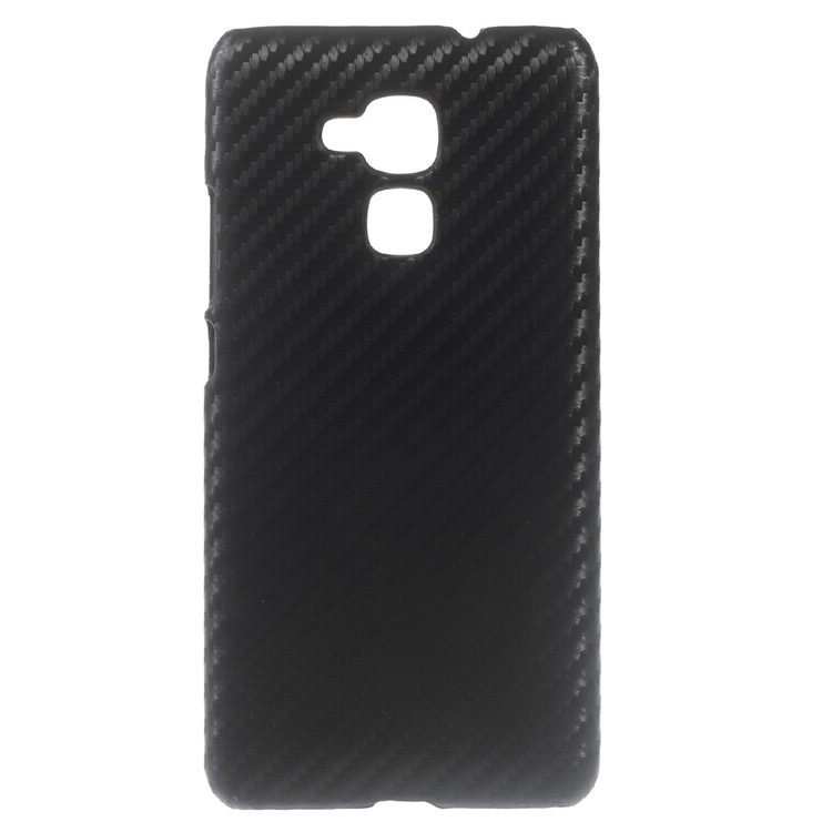 Carbon Fibre Leather Coated Hard Cover for Huawei Honor 5c / GT3 - Black-1