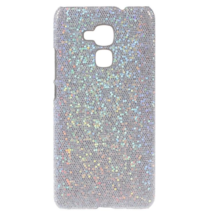 Glitter Sequins Leather Coated PC Case for Huawei Honor 5c / GT3 - Silver-1