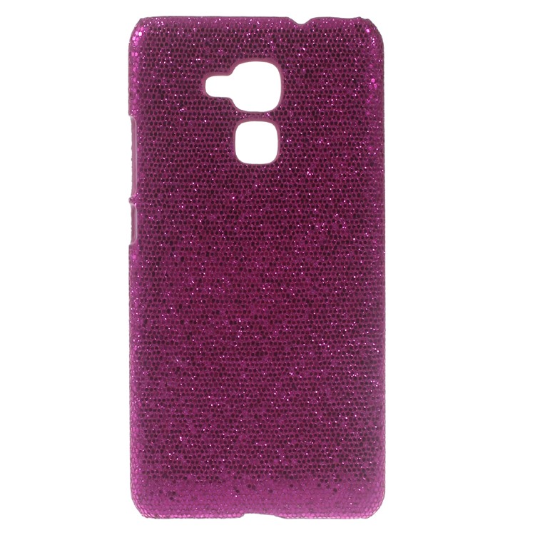 Glitter Sequins Leather Coated PC Shell for Huawei Honor 5c / GT3 - Rose-1