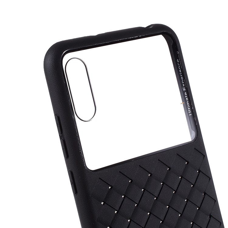 Woven TPU + PC Back Cell Cover for Huawei Y6 Pro (2019) - Black-4