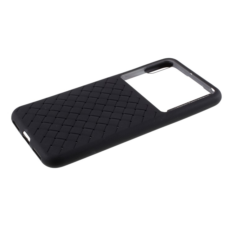 Woven TPU + PC Back Cell Cover for Huawei Y6 Pro (2019) - Black-5