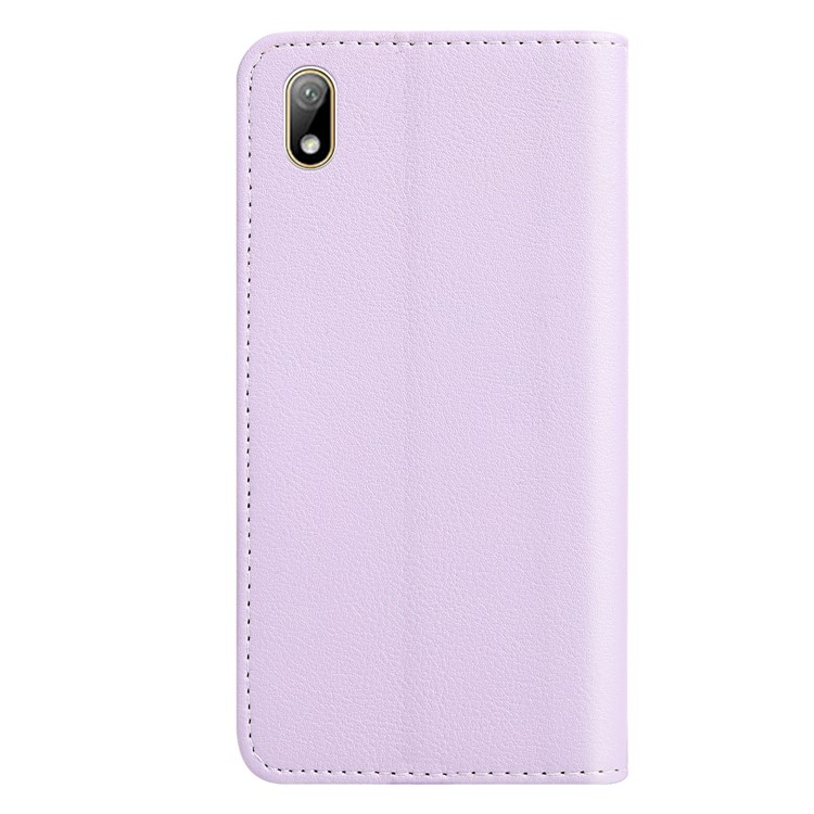 Leaf Style Wallet Stand Leather Shell Case for Huawei Y5 (2019) - Purple-3