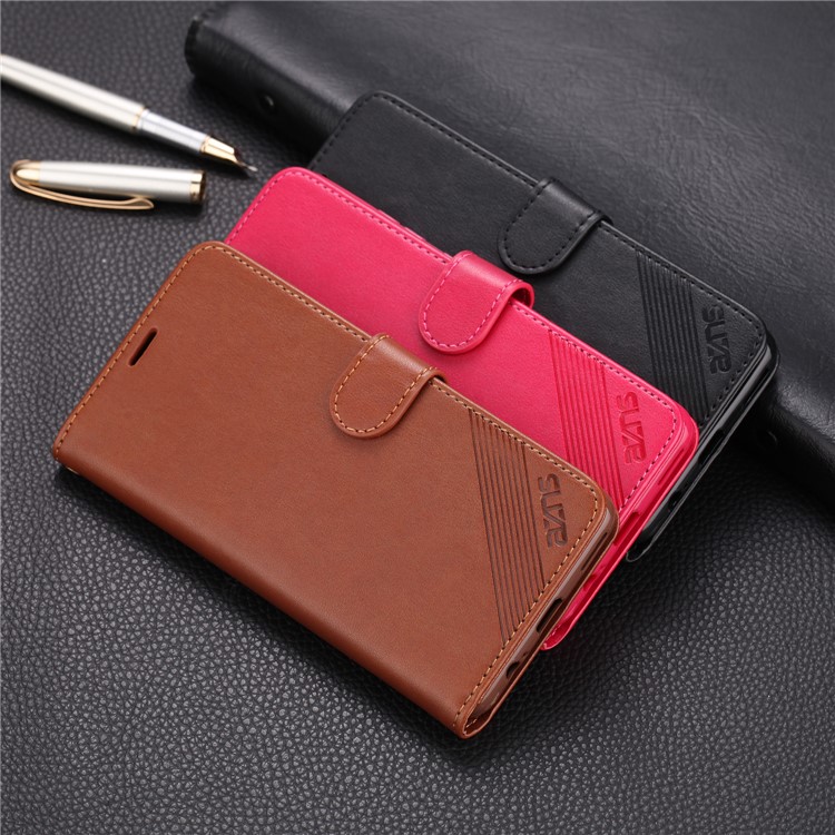 AZNS Wallet Leather Stand Case for Huawei Mate 30 - Coffee-14