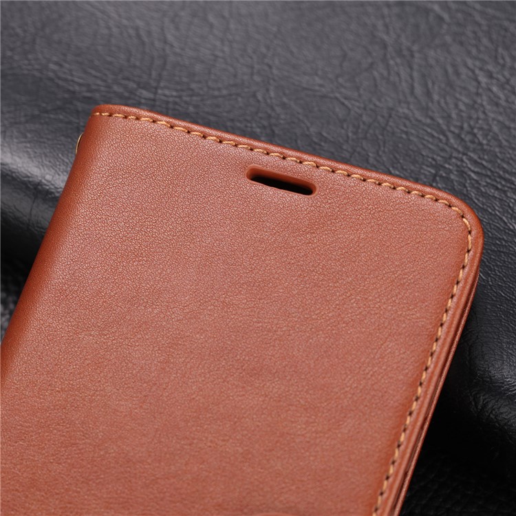 AZNS Wallet Leather Stand Case for Huawei Mate 30 - Coffee-6