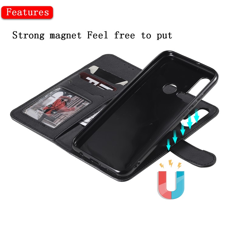 Magnetic Detachable 2-in-1 Leather Shell for Huawei P20 lite (2019) / nova 5i - Black-5