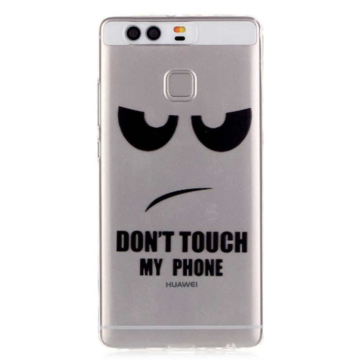 Raised TPU Protective Cover for Huawei P9 - Do Not Touch My Phone-1