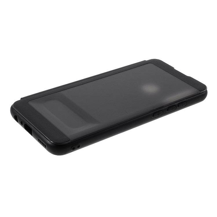 Para Huawei P Mais Inteligente 2019 / Apreciar Caso Celular Couro Janela Vista 9s - Preto-4