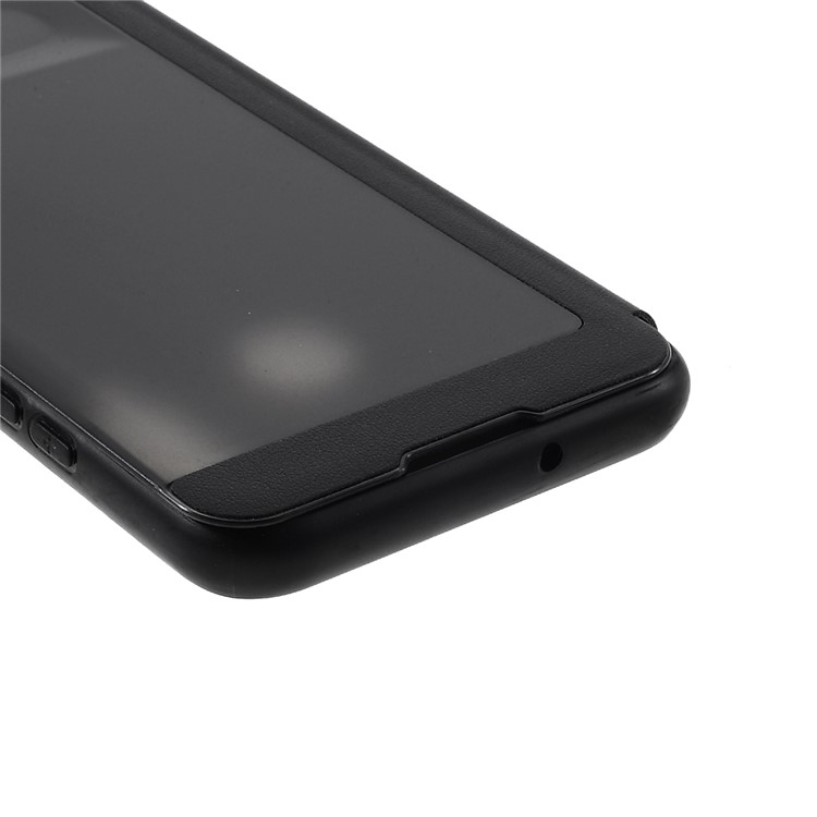 Para Huawei P Mais Inteligente 2019 / Apreciar Caso Celular Couro Janela Vista 9s - Preto-5
