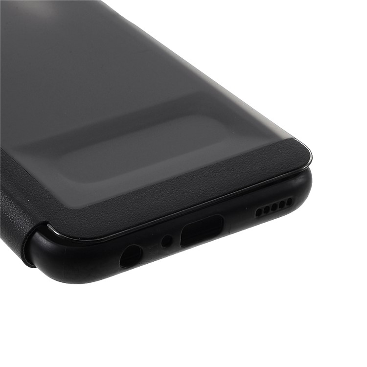 Para Huawei P Mais Inteligente 2019 / Apreciar Caso Celular Couro Janela Vista 9s - Preto-6