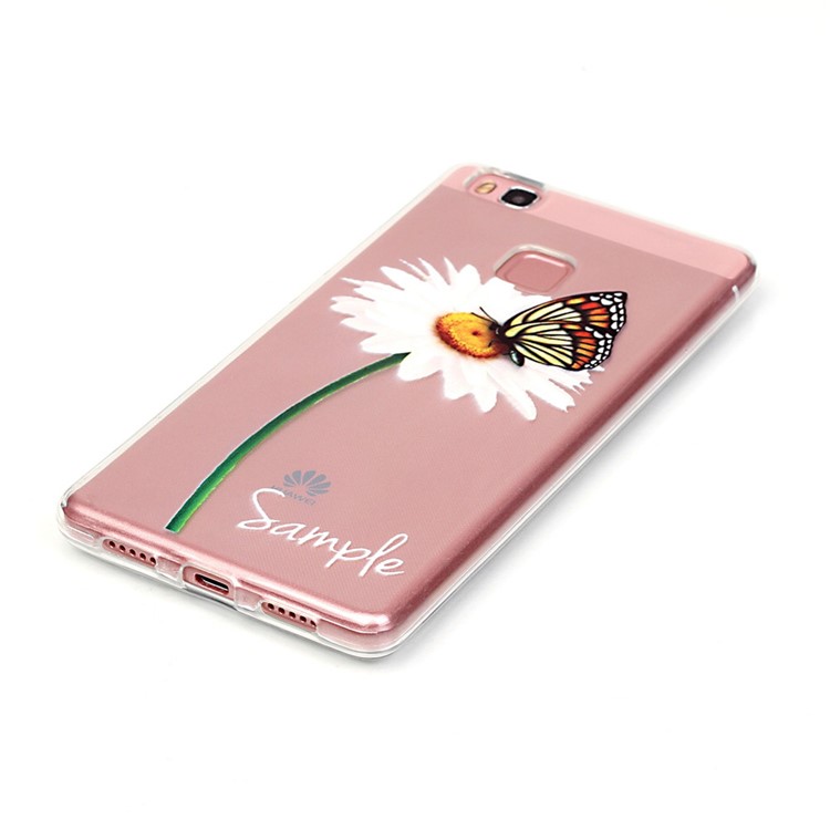 Embossed TPU Gel Case for Huawei P9 Lite / G9 Lite - Daisy and Butterfly-3