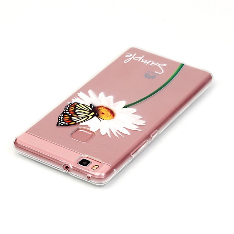 Embossed TPU Gel Case for Huawei P9 Lite / G9 Lite - Daisy and Butterfly-4
